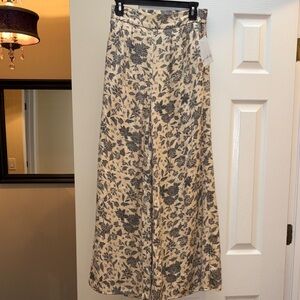 Wonderly Wide Leg Pants Small NWT Lined “linen like pants. Side pockets